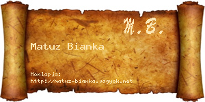 Matuz Bianka névjegykártya