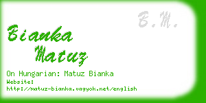 bianka matuz business card